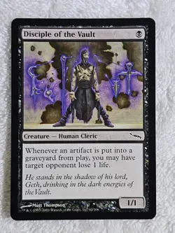 MTG Disciple of the Vault #62 Mirrodin 2003 Magic Gathering Card NM - Image 1