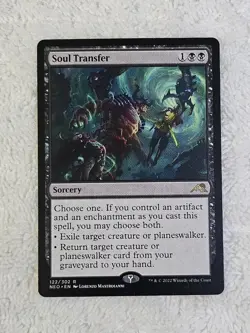 MTG Soul Transfer #122 Kamigawa: Neon Dynasty Magic Gathering Card Rare NM - Image 1