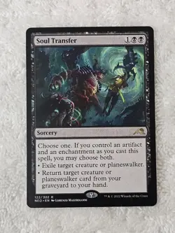 MTG Soul Transfer #122 Kamigawa: Neon Dynasty Magic Gathering Card Rare NM - Image 2