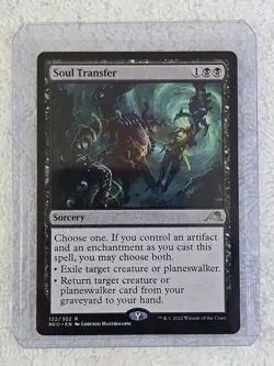 MTG Soul Transfer #122 Kamigawa: Neon Dynasty Magic Gathering Card Rare NM - Image 4