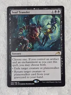 MTG Soul Transfer #122 Kamigawa: Neon Dynasty Magic Gathering Card Rare NM - Image 1
