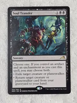 MTG Soul Transfer #122 Kamigawa: Neon Dynasty Magic Gathering Card Rare NM - Image 2
