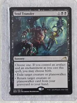MTG Soul Transfer #122 Kamigawa: Neon Dynasty Magic Gathering Card Rare NM - Image 4