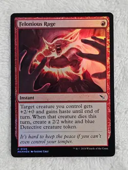 MTG Felonious Rage FOIL #125 Murders at Karlov Manor Magic Card NM - Image 2