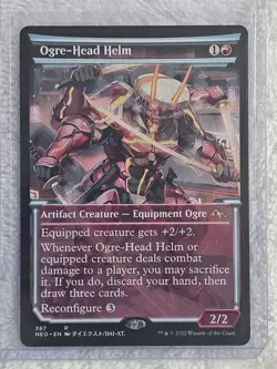 MTG Ogre-Head Helm (Showcase) #387 Kamigawa Neon Dynasty Magic Card Rare NM - Image 5