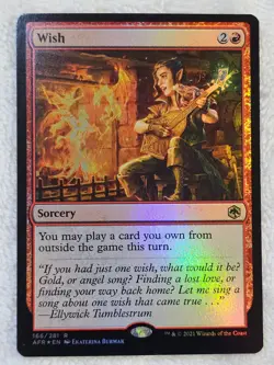 MTG Wish FOIL #166 Adventures in the Forgotten Realms Magic Card Rare NM - Image 2