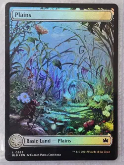 MTG Plains (0263) FOIL - Bloomburrow (BLB) Magic Gathering Card LAND NM - Image 5
