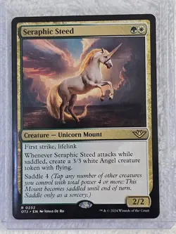 MTG Seraphic Steed - Outlaws of Thunder Junction (OTJ) #232 Magic Card Rare NM - Image 5