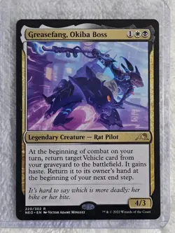 MTG Greasefang, Okiba Boss #220 Kamigawa Neon Dynasty Magic Card Rare NM - Image 5