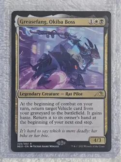 MTG Greasefang, Okiba Boss #220 Kamigawa Neon Dynasty Magic Card Rare NM - Image 4