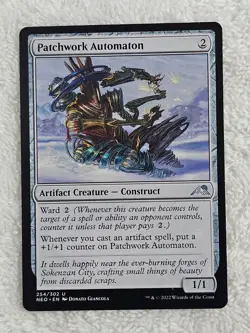 MTG Patchwork Automaton #254 Kamigawa Neon Dynasty Magic Gathering Card U NM - Image 2