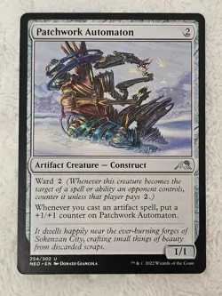 MTG Patchwork Automaton #254 Kamigawa Neon Dynasty Magic Gathering Card U NM - Image 2
