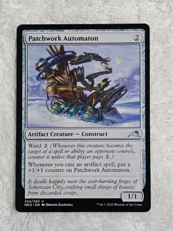 MTG Patchwork Automaton #254 Kamigawa Neon Dynasty Magic Gathering Card U NM - Image 1