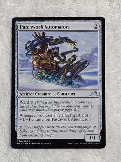 MTG Patchwork Automaton #254 Kamigawa Neon Dynasty Magic Gathering Card U NM - Image 2