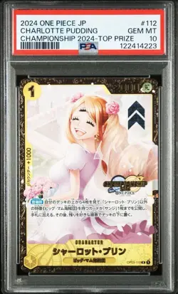 PSA 10 Charlotte Pudding OP03-112 Championship 2024 ONE PIECE Card Japanese - Image 1