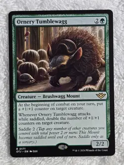 MTG Ornery Tumblewagg - Outlaws of Thunder Junction (OTJ) #171 Rare NM - Image 1