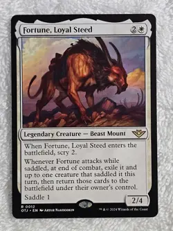 MTG Fortune, Loyal Steed - Outlaws of Thunder Junction (OTJ) #12 Rare NM - Image 1