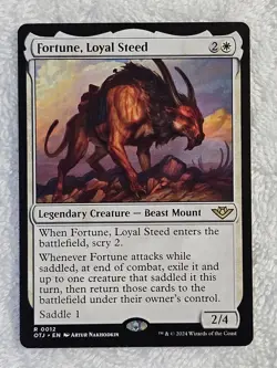 MTG Fortune, Loyal Steed - Outlaws of Thunder Junction (OTJ) #12 Rare NM - Image 2