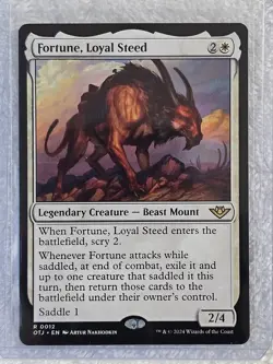MTG Fortune, Loyal Steed - Outlaws of Thunder Junction (OTJ) #12 Rare NM - Image 5