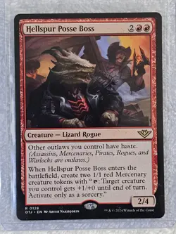 MTG Hellspur Posse Boss - Outlaws of Thunder Junction (OTJ) #128 Rare NM - Image 5