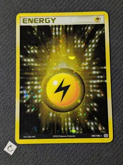 Lightning Energy 104/106 - EX Emerald Reverse Holo Pokemon TCG LP Swirl - Image 1