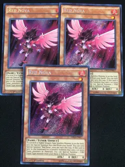 YUGIOH RED NOVA DRL3-EN017 1ST SECRET X3 NM - Image 1