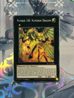 BLCR-EN084 Number 100: Numeron Dragon 1st Edition Secret Rare NM YuGiOh TCG - Image 1