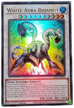 Yugioh White Aura Bihamut LED7-EN056 Ultra Rare 1st Edition Mint - Image 1