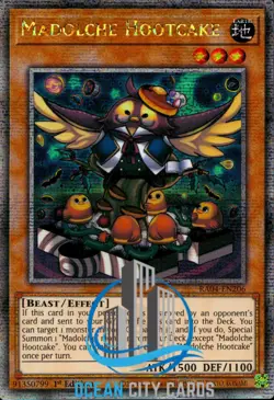 Yugioh RA04-EN206 Madolche Hootcake Quarter Century Secret Rare 1st Edition - Image 1
