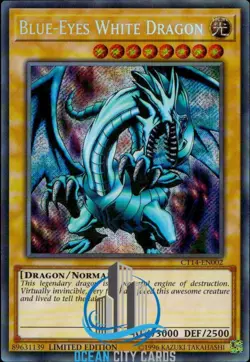 Yugioh Blue-Eyes White Dragon CT14-EN002 Secret Rare 1st Edition Near Mint - Image 1