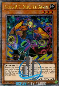 Yugioh Noh-P.U.N.K. Ze Amin RA04-EN293 Quarter Century ScR NM 1st Ed - Image 1