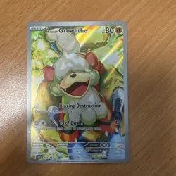Pokemon TCG Hisuian Growlithe Twilight Masquerade 181/167 Illustration Rare Card - Image 1