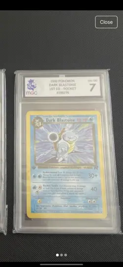 Pokemon TCG Dark Charizard 21/82 Team Rocket & Blastoise 1st Edition Card. - Image 2