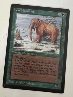 Magic the Gathering MTG Beta War Mammoth LP (Beta Bob) - Image 1