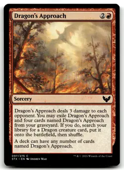 MTG Dragon's Approach C Strixhaven: School of Mages 97 LP - Image 1