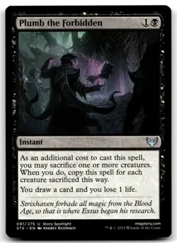 MTG Plumb the Forbidden U Strixhaven: School of Mages 81 LP - Image 1