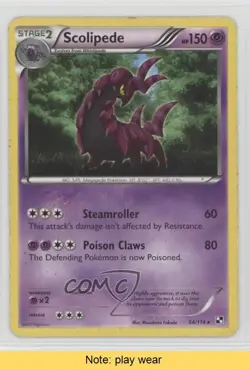 Scolipede Pokemon Black & White Base Set #54 READ 0q4 - Image 1