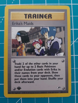 Erika's Maids 109/132 Gym Heroes 1st Edition WotC 2000 Vintage Pokemon TCG HP - Image 1
