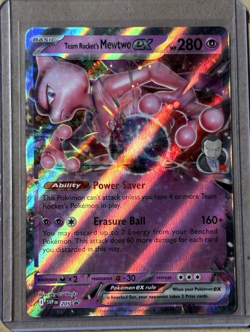 Pokemon TCG Team Rocket's Mewtwo Ex Promo Holo Scarlet & Violet 205 - Image 1