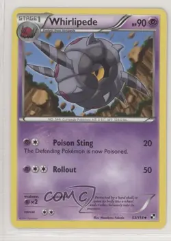 Whirlipede Pokemon Black & White Base Set #53 g6p - Image 1