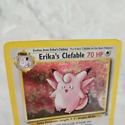 Pokemon TCG - Erika's Clefable Gym Heroes Holo Unlimited Rare Card 3/132 WOTC LP - Image 3