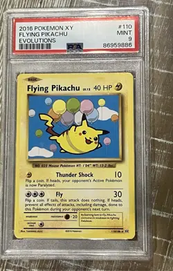 Pokemon Flying Pikachu POKEMON TCG PSA 9 MINT CARD Evolutions 2016 Pokemon XY MT - Image 1