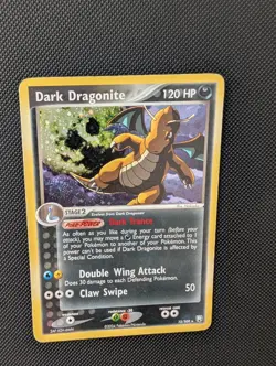 READ Dark Dragonite 15/109 Holo Ex Team Rocket Returns Pokemon TCG 2004 Swirl - Image 3