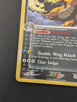 READ Dark Dragonite 15/109 Holo Ex Team Rocket Returns Pokemon TCG 2004 Swirl - Image 4