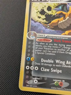 READ Dark Dragonite 15/109 Holo Ex Team Rocket Returns Pokemon TCG 2004 Swirl - Image 5