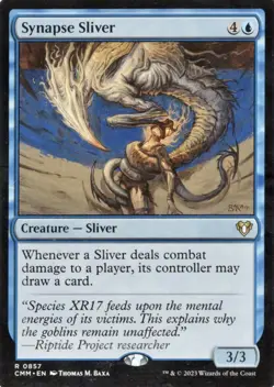 Synapse Sliver ~ Near Mint Commander Masters MTG Magic Ultimate Magic Blue Card - Image 1