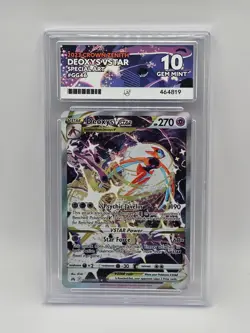 ACE 10 Deoxys VSTAR GG46/GG70 Crown Zenith Holo Pokemon Card - Gem Mint - Image 1
