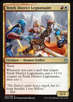 Tenth District Legionnaire -Foil Light Play MTG War of the Spark - Image 1
