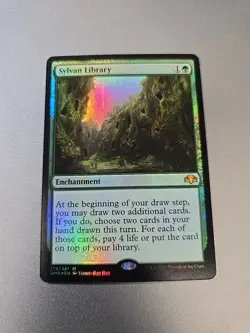 MTG Foil 1X Sylvan Library Dominaria Remastered - Image 1
