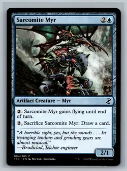 Magic MTG Time Spiral Remastered Sarcomite Myr #084/289 TCG CCG - Image 1